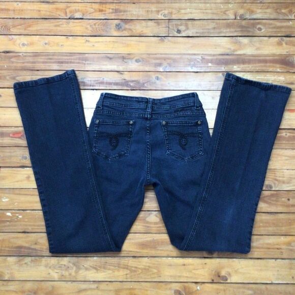 𝅺CARRELI miss Carreli low rise boot cut stretch jeans size 28 - Picture 2 of 11